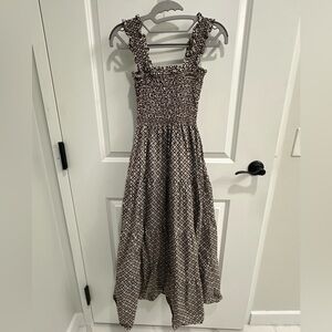Hill House Home Kimmy Dress - Chocolate Circular Lattice